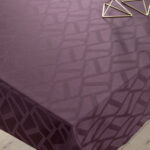Compliments Damaskdug Ice, Aubergine 160x370 cm