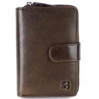 Bugundar Rø Vintage Stor RFID Damepung Oliven