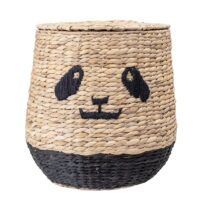 Bloomingville MINI - Youl Kurv m/Låg, Natur, Vandhyacint H42 cm