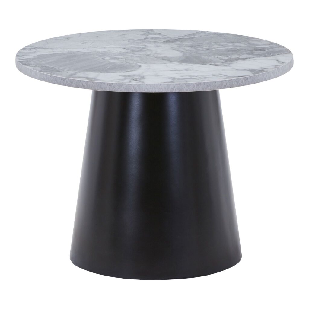 House Nordic - Brito Sofabord, Grå marmorlook, Ø60cmH:45cm