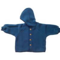 Engel Natur Økologisk uldjakke i fleece – Ocean/Taupe/Blålilla