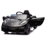 Porsche Spyder 718 RS, 12V litium batteri, sort, fjernbetjening