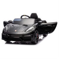 Porsche Spyder 718 RS, 12V litium batteri, sort, fjernbetjening