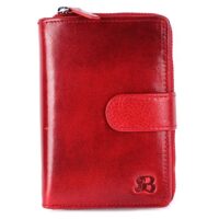 Bugundar Rø Vintage Stor RFID Damepung Rød