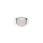 IX Cushion Signet Ring Moonstone Silver