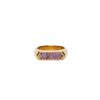 IX Mini Hexagon Ring Purple