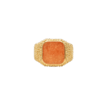 IX Crunchy Cushion Amber Enamel Ring
