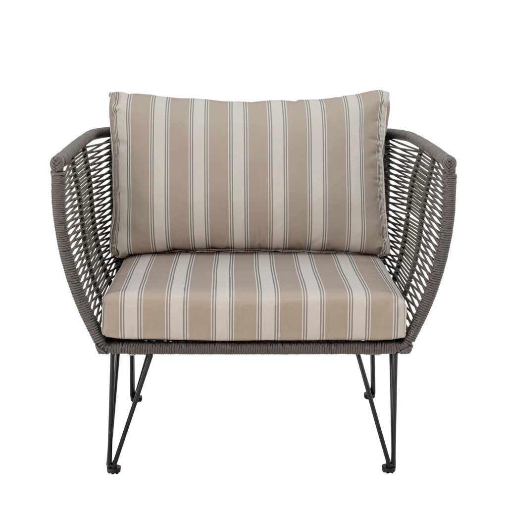Bloomingville - Mundo Lounge Stol, Grøn, Metal H72 cm, sæt 2 stk.