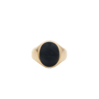 IX Oval Signet Ring Hawks Eye