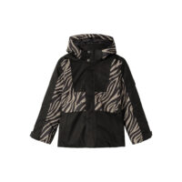 NAME IT Skijakke SLOPE10 Desert Taupe Zebra