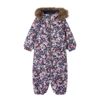 NAME IT Flyverdragt SNOW10 Dark Sapphire Flower