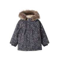 NAME IT SNOW05 Vinterjakke Blomster Dark Sapphire