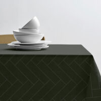 Södahl Damaskdug Tiles, Forest Green Ø160 cm