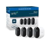 Arlo Pro 5 - trådløst sikkerhedskamerasystem - 4 kameraer - hvid