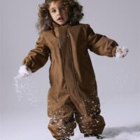 NAME IT Flyverdragt SNOW10 Melange Brown Sugar