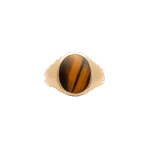 IX Oval Signet Ring Tiger Eye